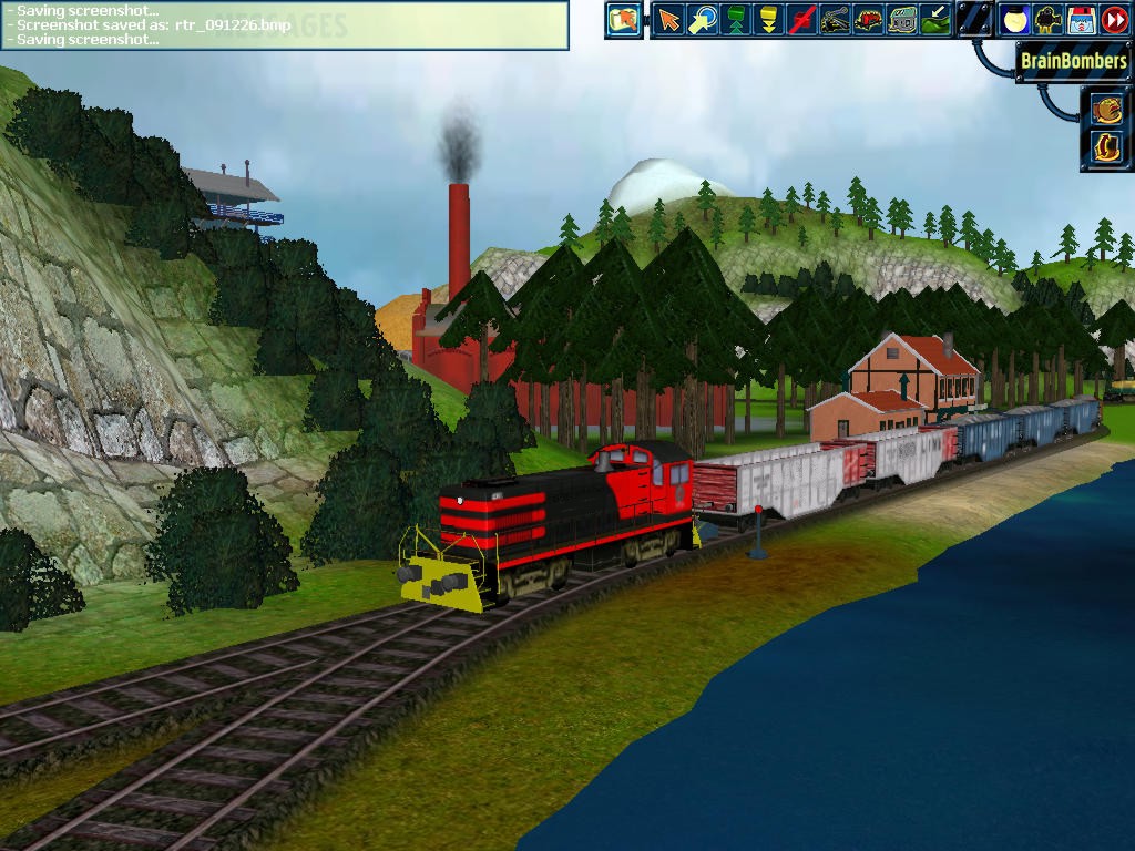 industrial area on a layout, train with SOO LINE waggons in an industrial area detail view