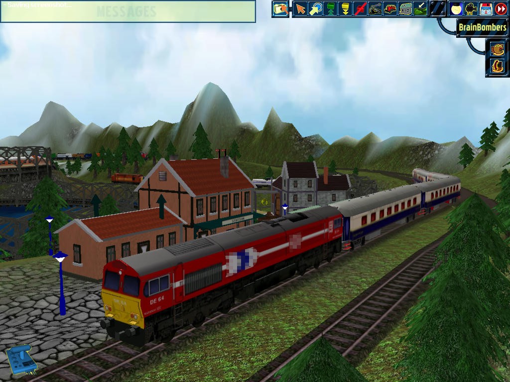 train traveling across the hills, small railway station in the hills detail view