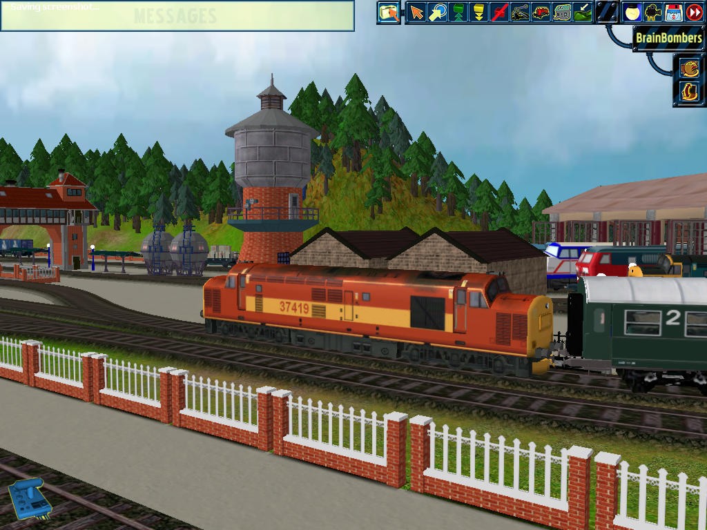 diesel engine, water tower, looking tower, diesel locomotive in front of a water tower detail view
