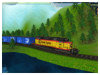 train in the hills in train game Rule the Rail!